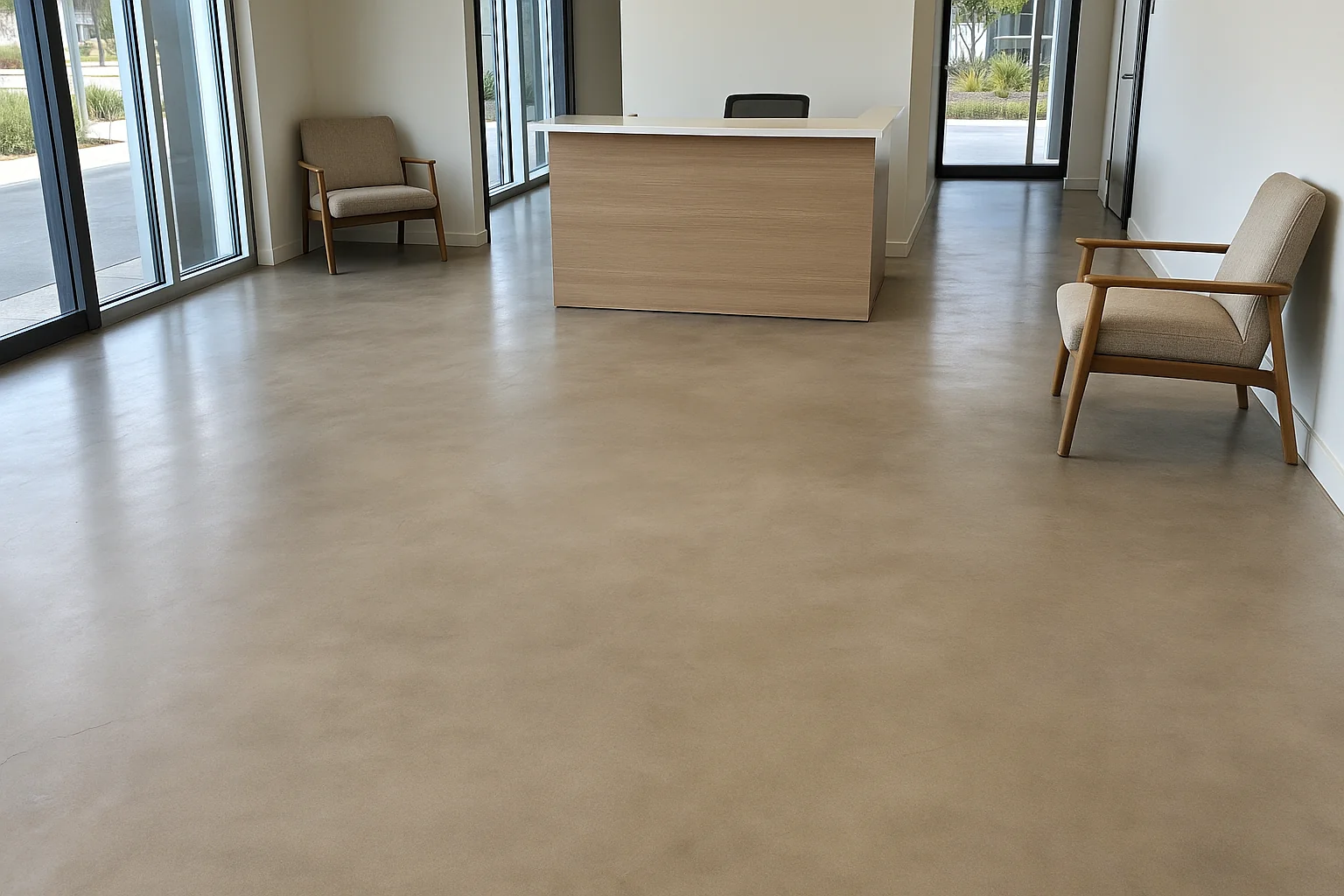 Completed decorative concrete finish in San Antonio