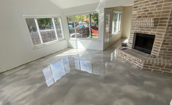 Garage floor after epoxy coating San Antonio