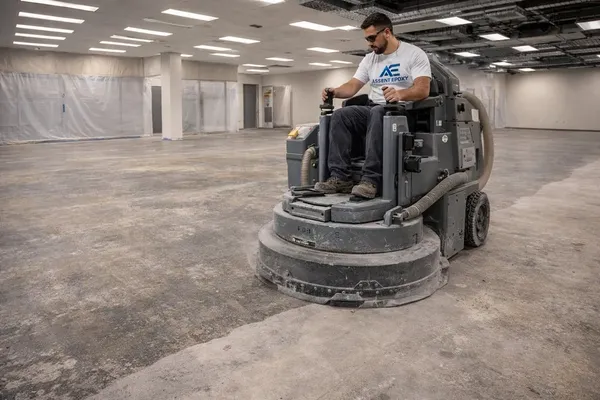 Applying decorative concrete coating and sealer in San Antonio