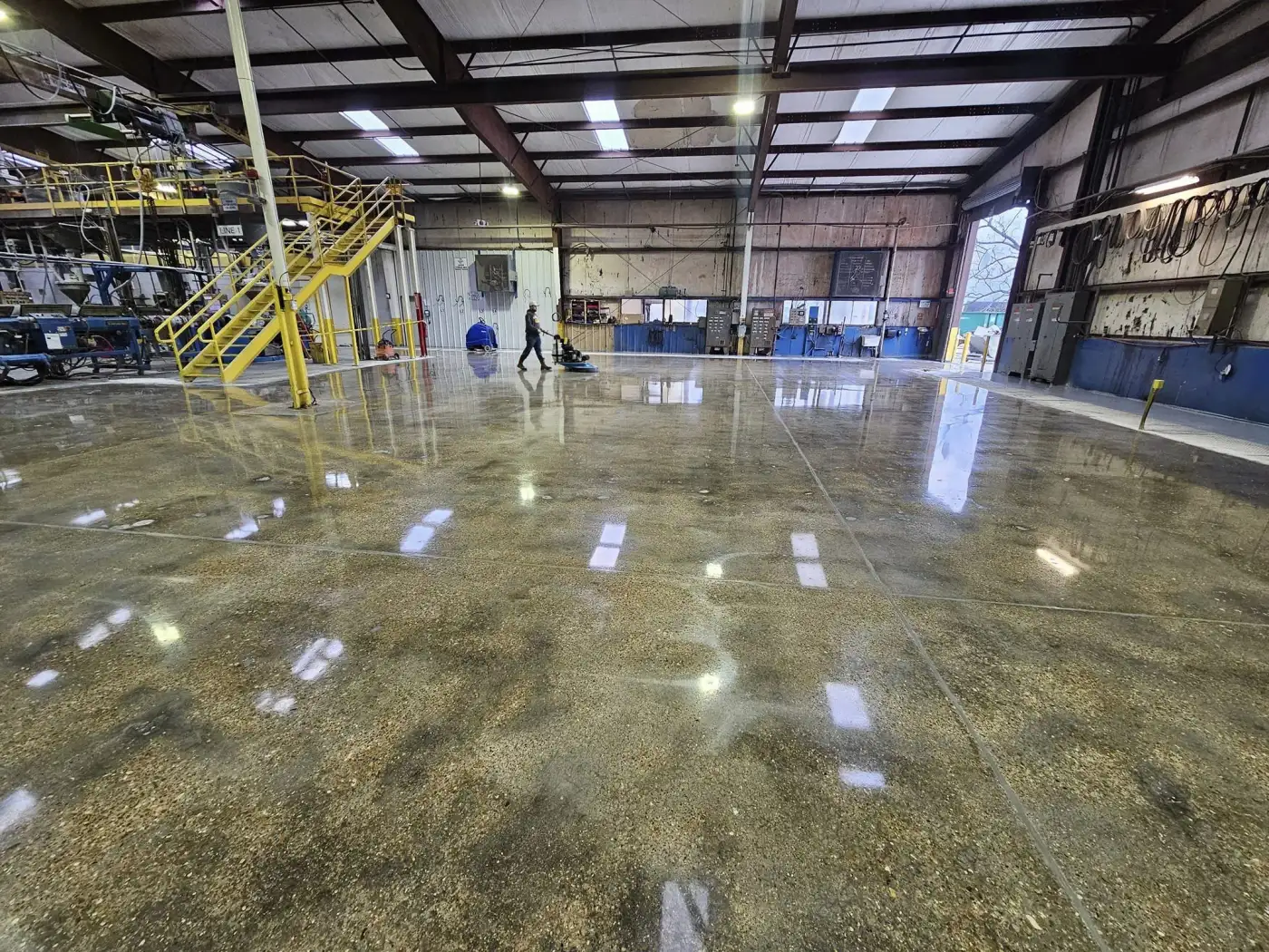 Industrial polished concrete floor San Antonio