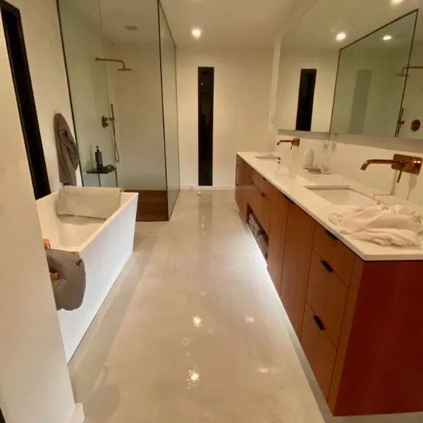 Metallic pearl finish epoxy floor San Antonio