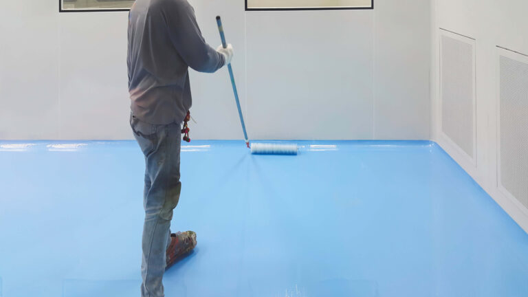 Solid+epoxy+installation+blue why choose epoxy flooring for your industrial facility?, solidepoxyinstallationblue